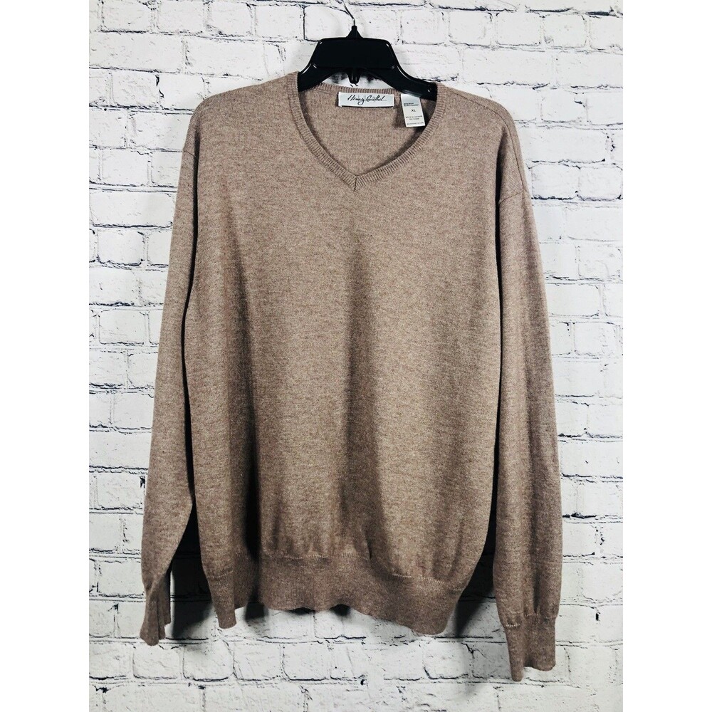 Vintage Henry Grethel Sweater Mens Size XL Wool Blend V Neck Pullover